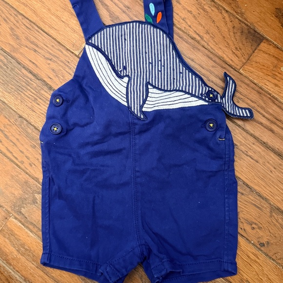 Baby Boden Overall Onesie with Whale & Yellow Shirt - Picture 5 of 9